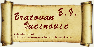 Bratovan Vučinović vizit kartica